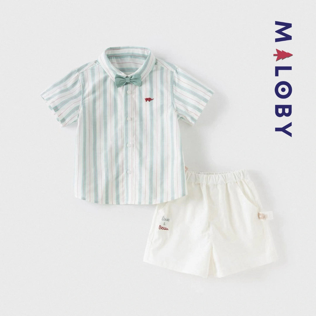 Ensemble cérémonie 2 pièces enfant garçon-rayé