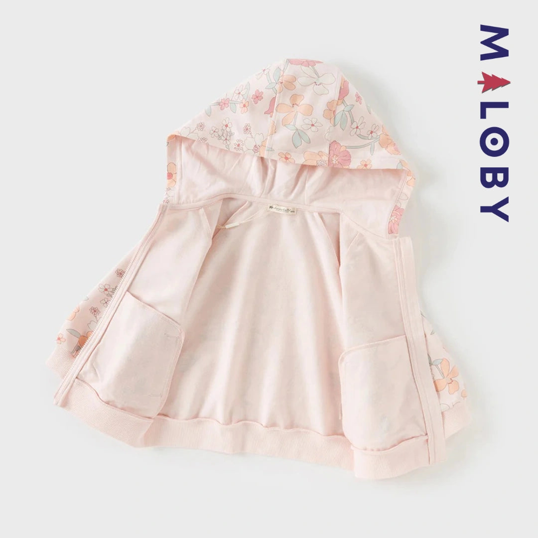 Ensemble jogging 2 pièces motifs fleuris- Rose