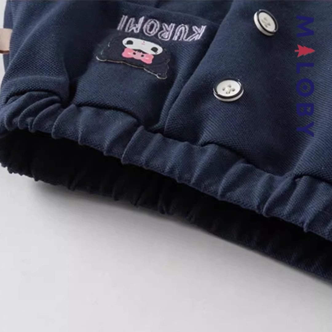 Ensemble habillé Jupon plissé+chemise style kuromi enfant fille -marine