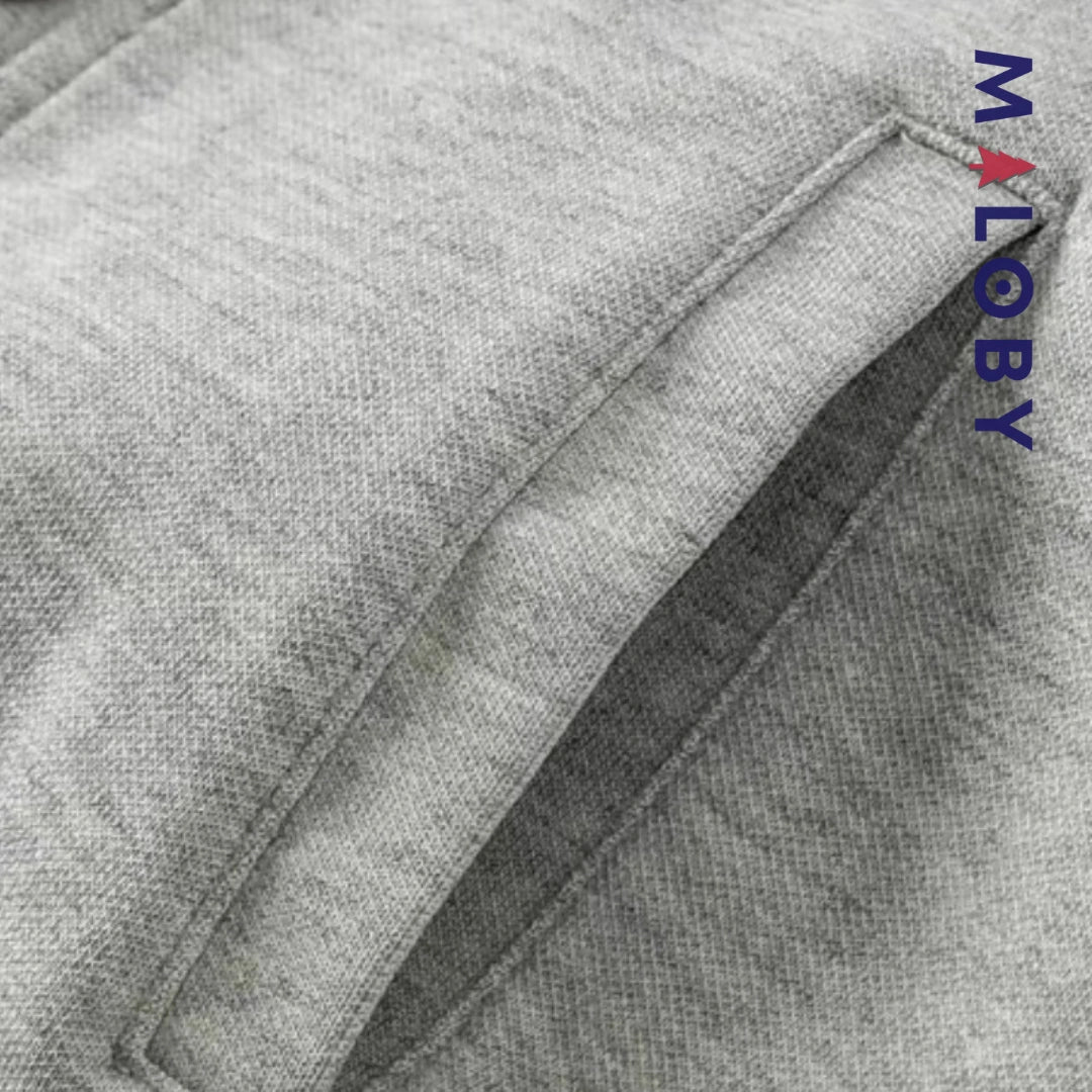 Cardigan chemise intégrée avec patch enfant garçon - gris