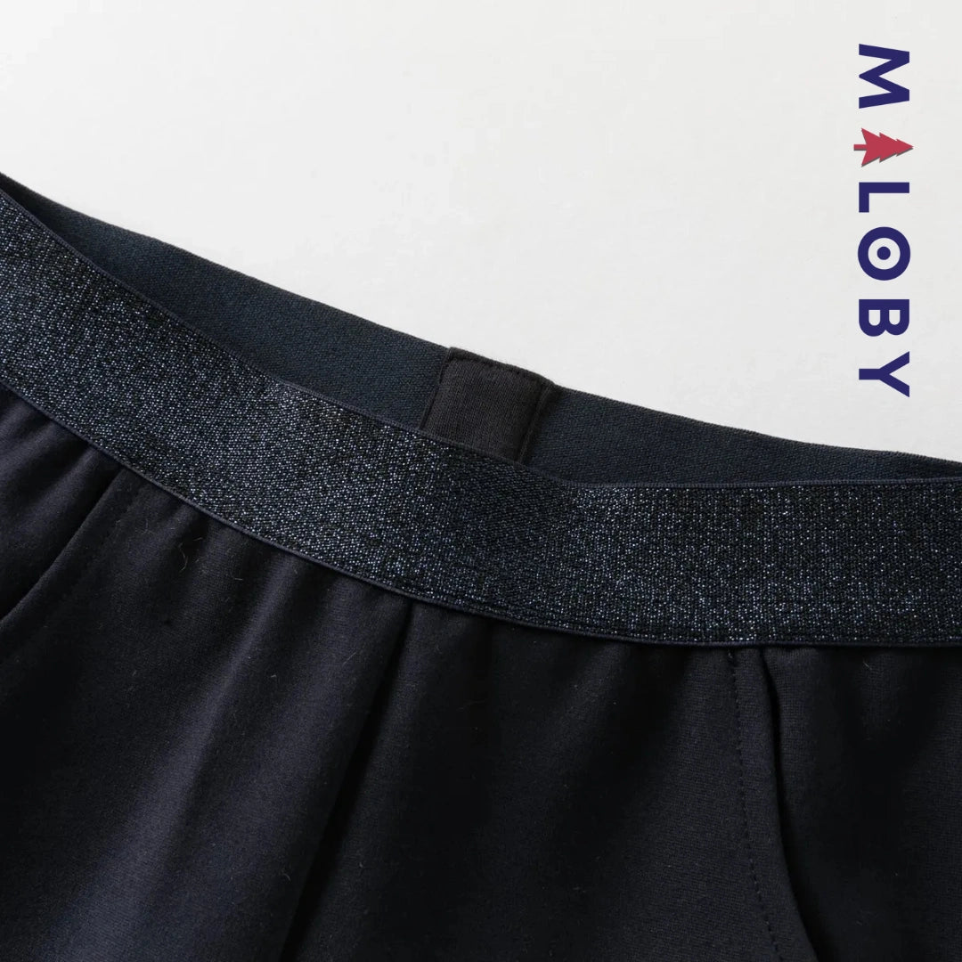 Pantalon évasé longueur chevilles enfant fille- marine