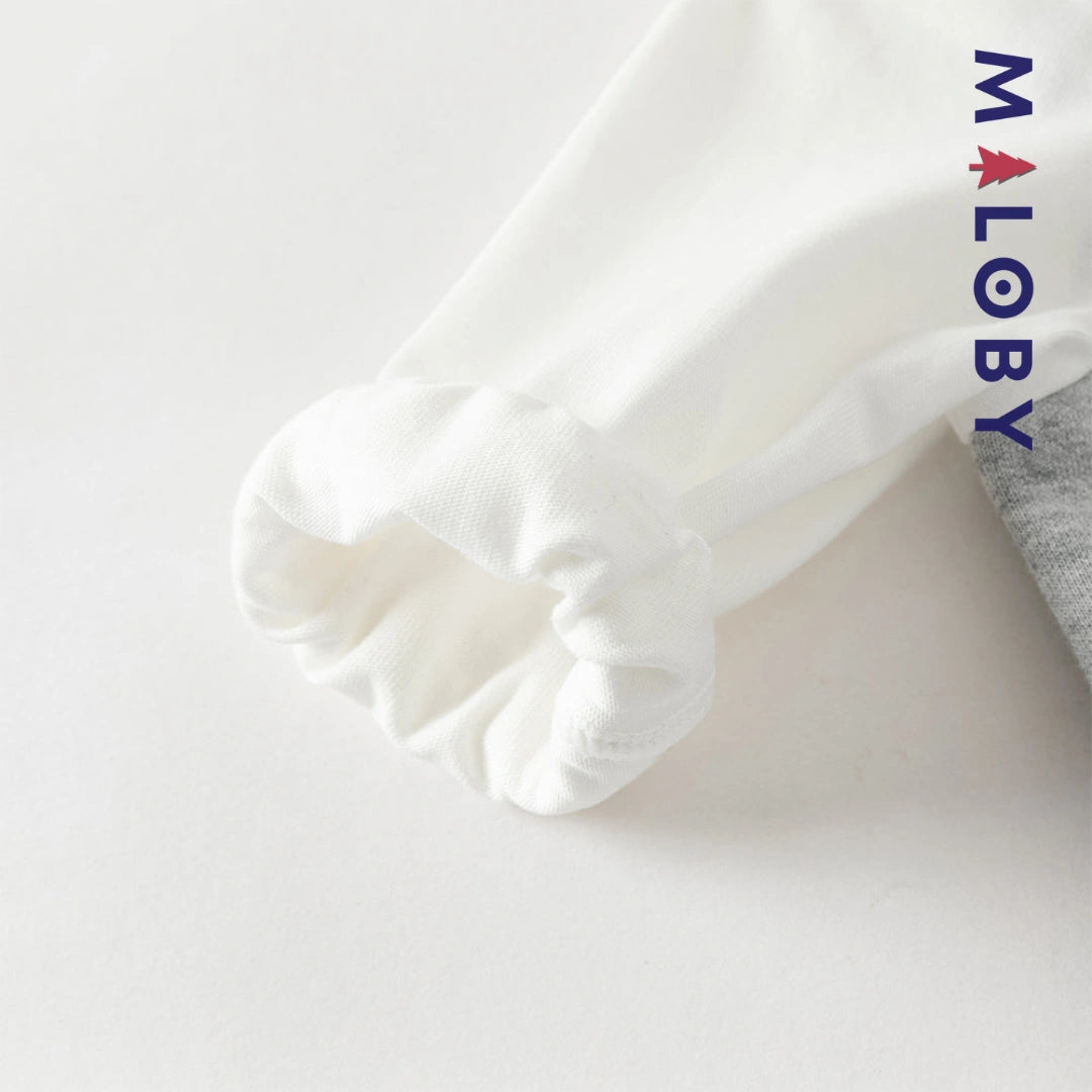 Combinaison cérémonie à nœud effet 2 en 1 bébé garçon -Gris