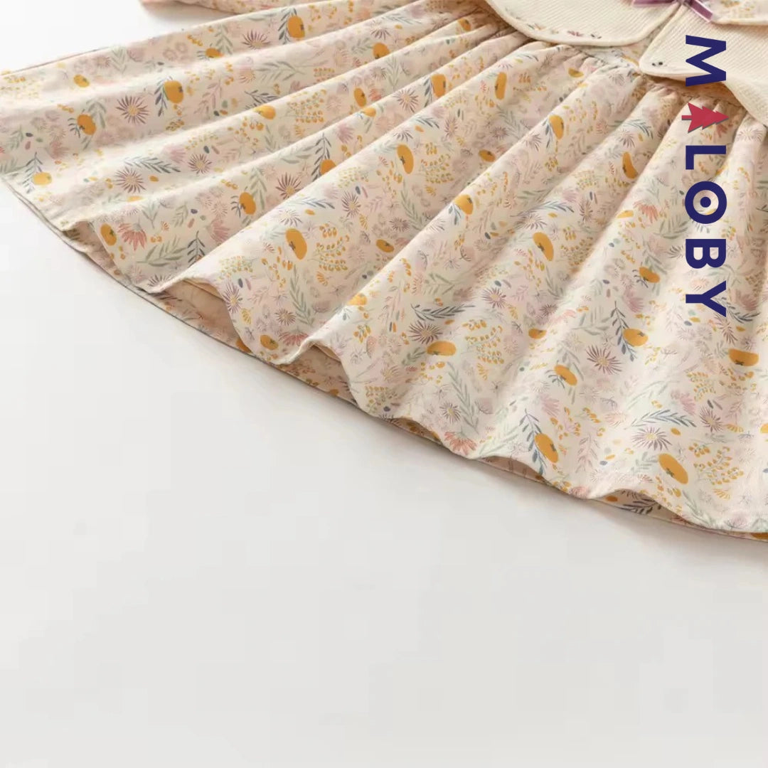 Robe habillée à boléro intégré enfant fille- Beige