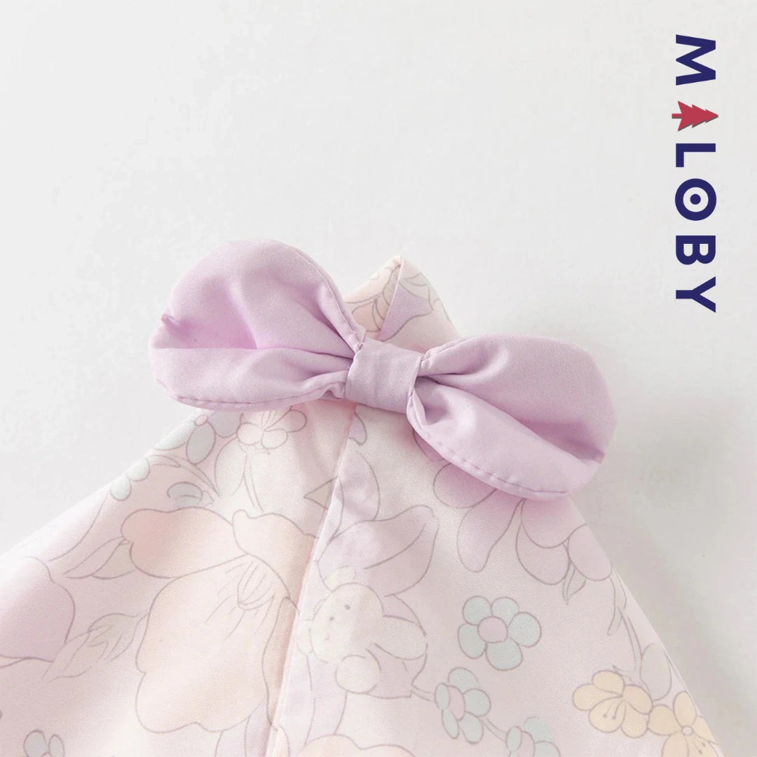 Veste mi-saison imprimé floral enfant fille- Rose