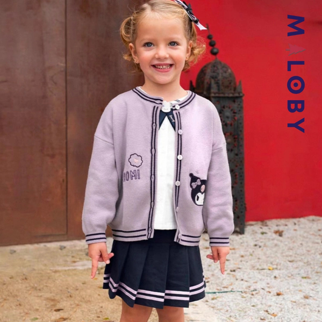 Ensemble habillé Jupon plissé+chemise enfant fille -Blanc/marine