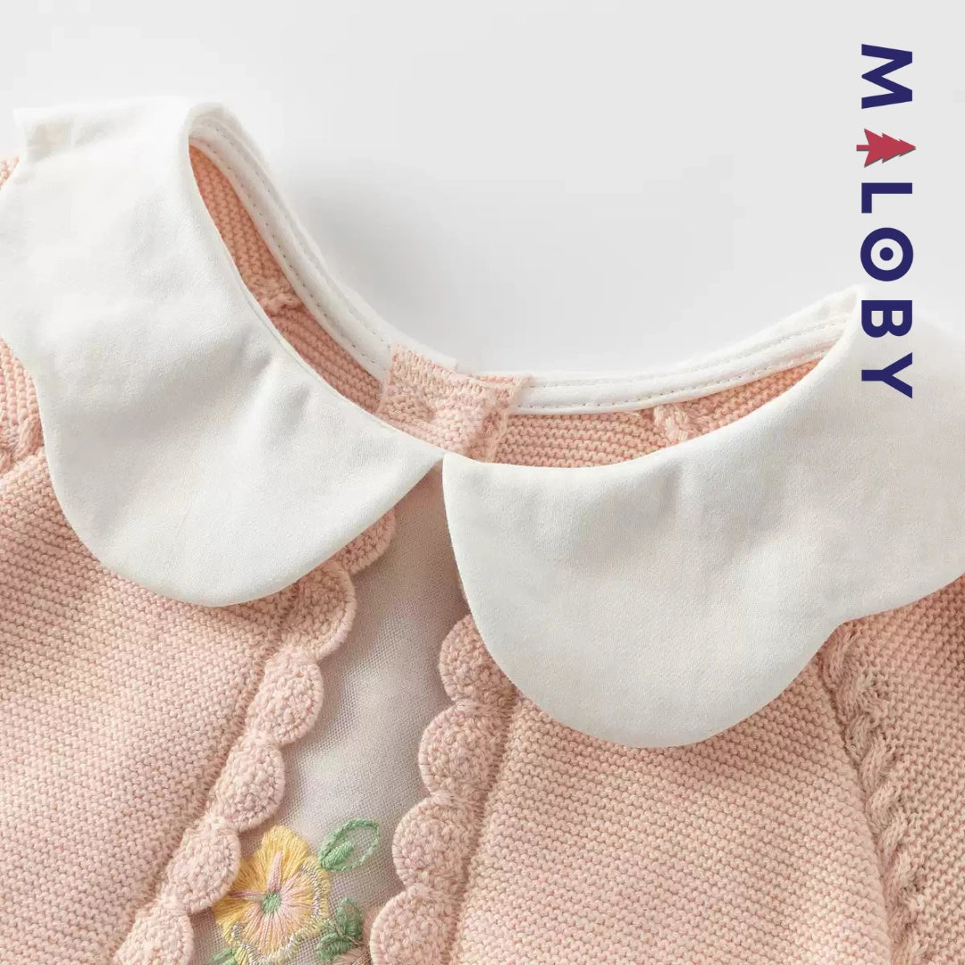 Robe cérémonie avec Boléro intégré- rose pâle -robes et ensembles pour filles, bébés et garcons - MALOBY