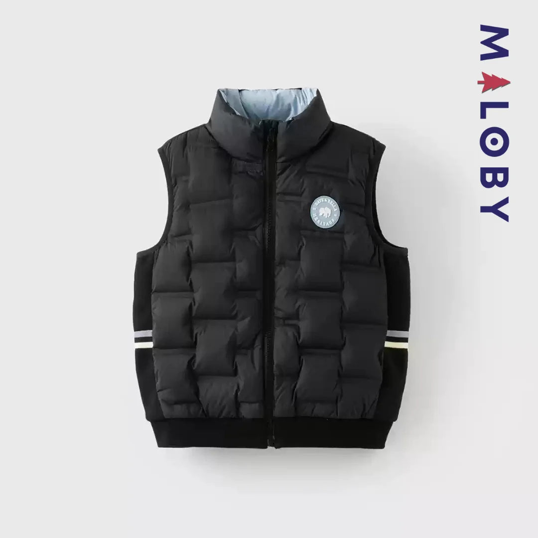 Doudoune sans manches Garçon- Noir -robes et ensembles pour filles, bébés et garcons - MALOBY