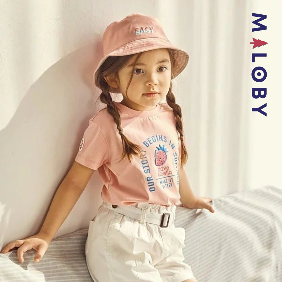 T-shirt deux saisons en pur coton- Garçon -robes et ensembles pour filles, bébés et garcons - MALOBY