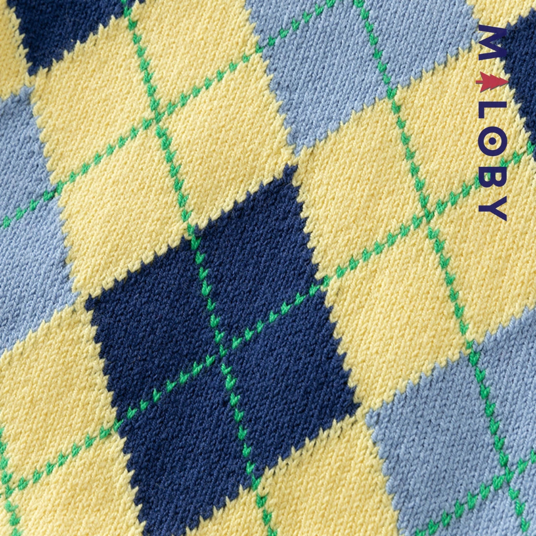 Pull Jacquard col rond enfant Garçon - jaune -robes et ensembles pour filles, bébés et garcons - MALOBY