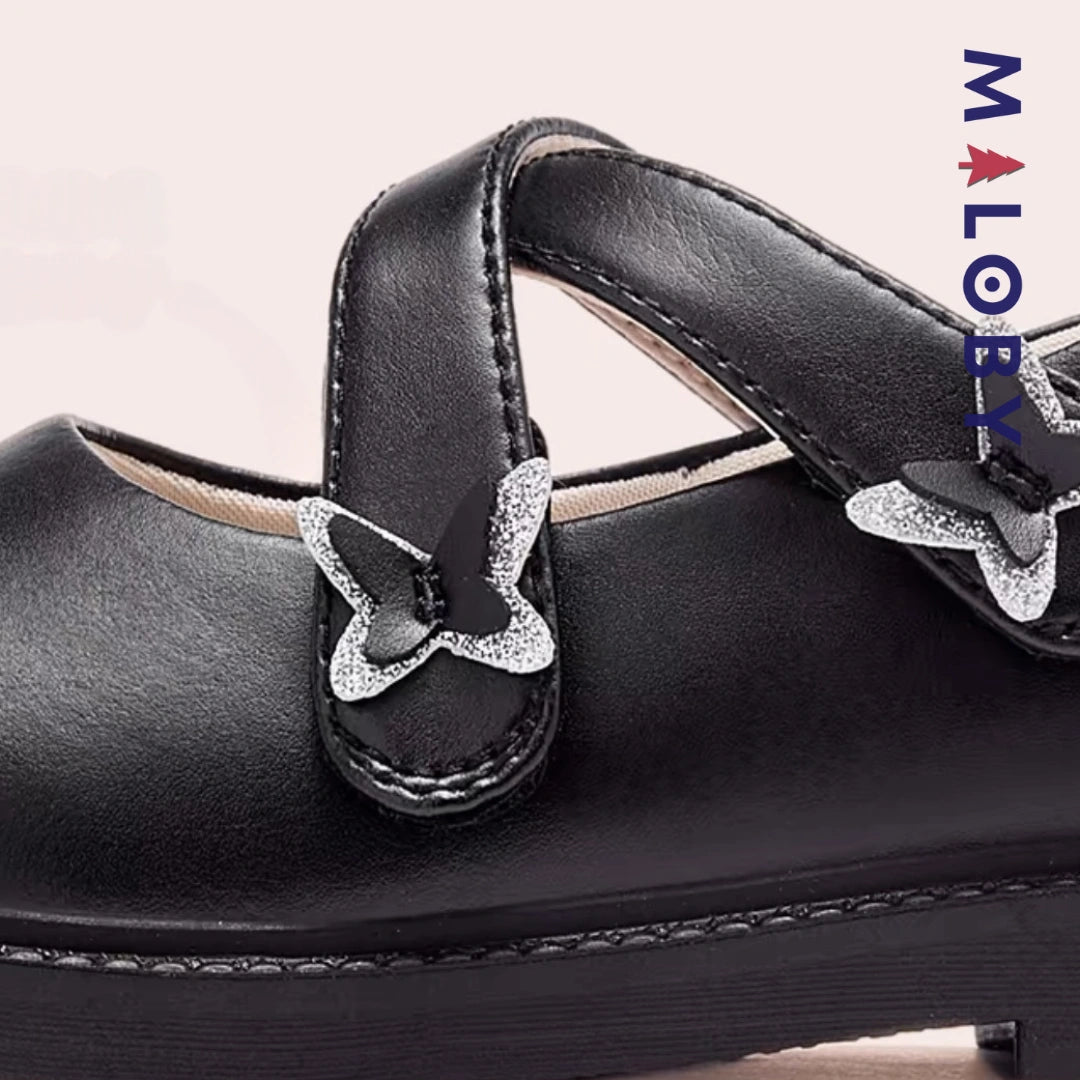 Ballerines double bride enfant fille - Noir -robes et ensembles pour filles, bébés et garcons - MALOBY
