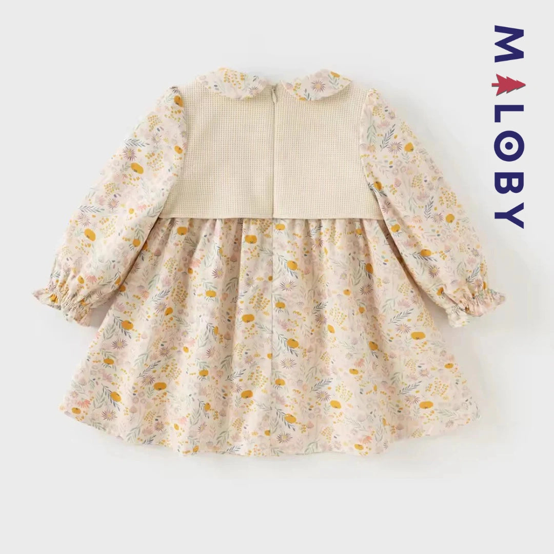 Robe habillée à boléro intégré enfant fille- Beige