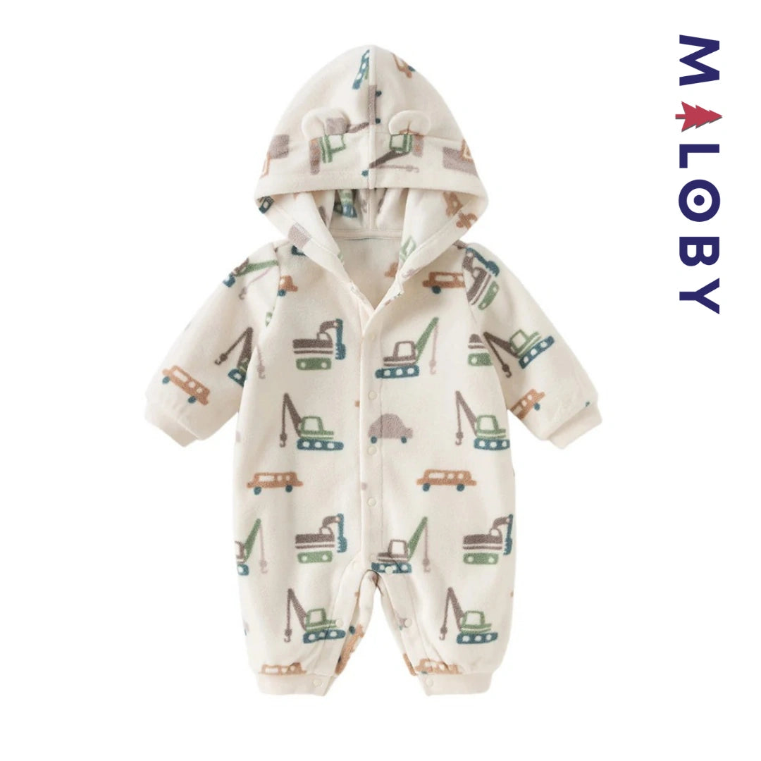 Combinaison longue à capuche motif imprimée