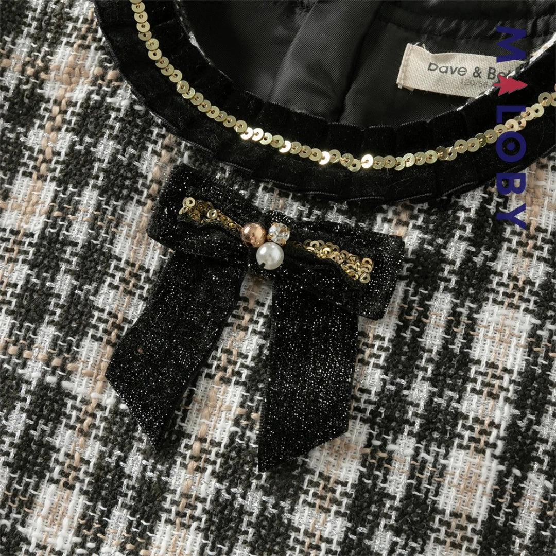 Robe cérémonie bi-matière enfant fille - noir