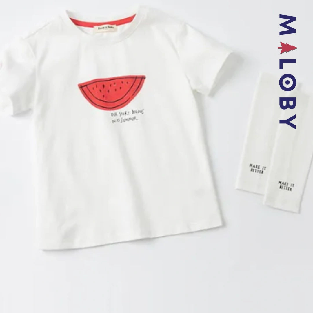T-shirt deux saisons en pur coton- Garçon -robes et ensembles pour filles, bébés et garcons - MALOBY