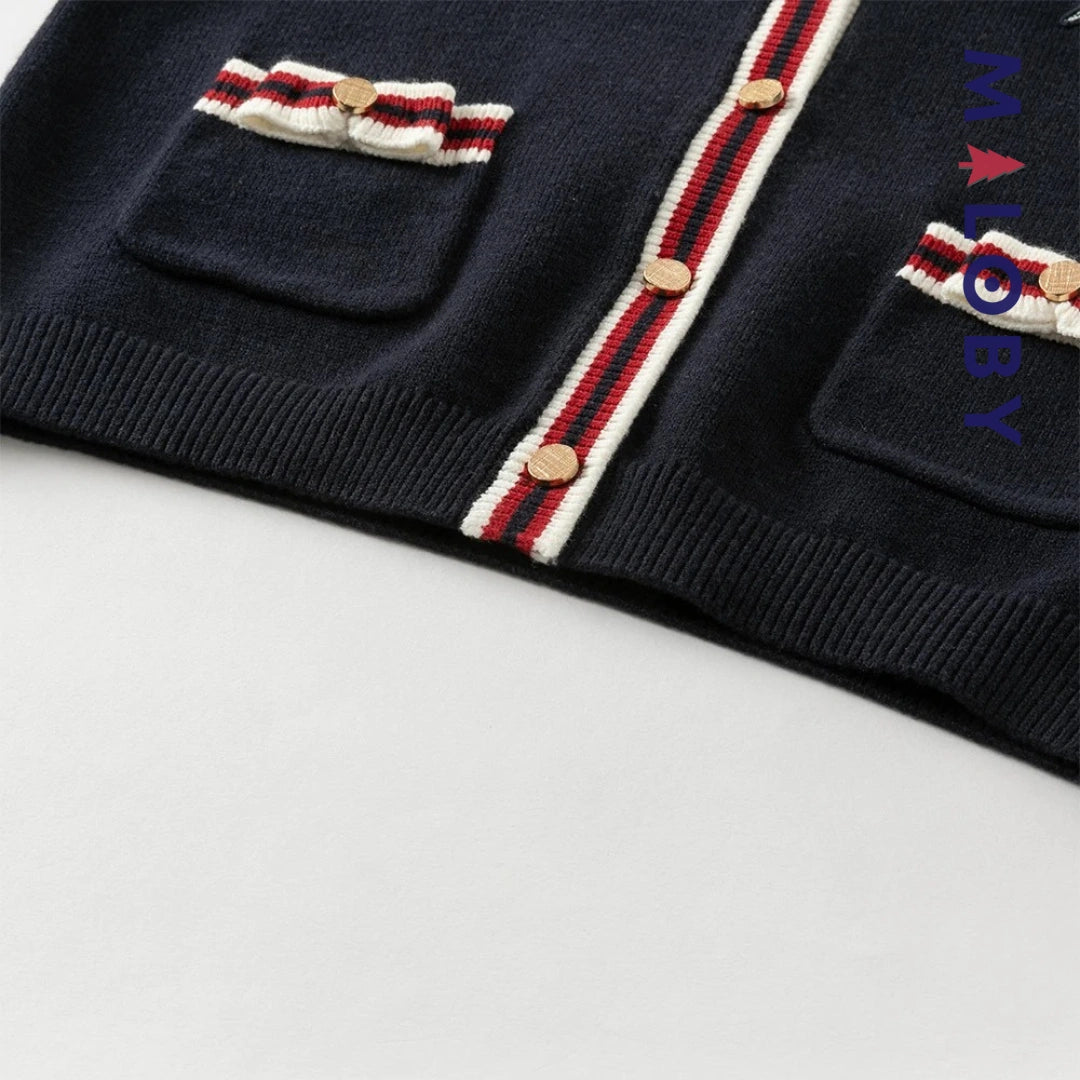 Ensemble jupe + Cardigan enfant fille- marine