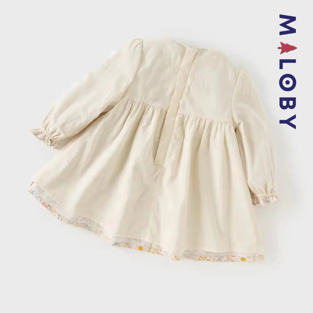 Robe habillée à boléro intégré enfant fille- Beige
