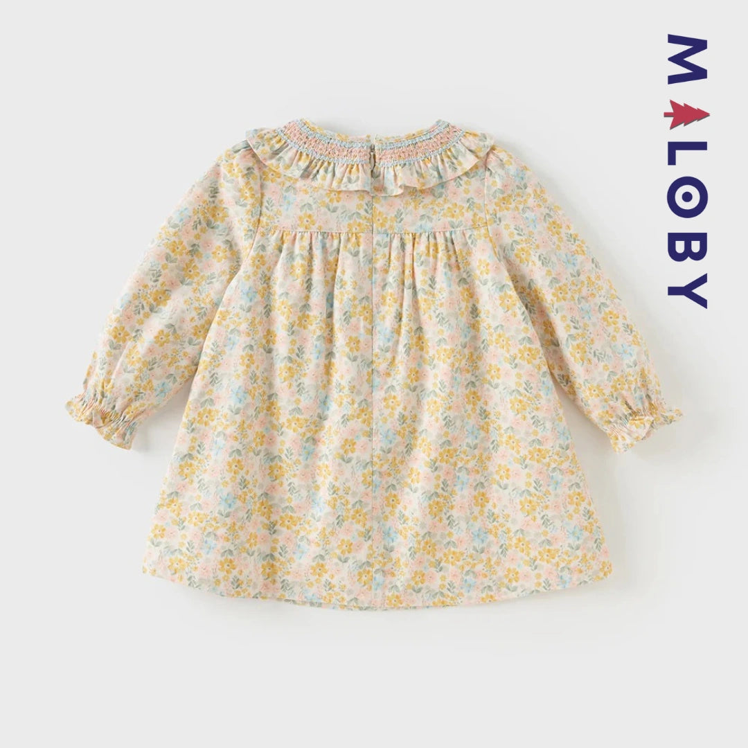 Robe fleurie manches longues enfant fille- Floral