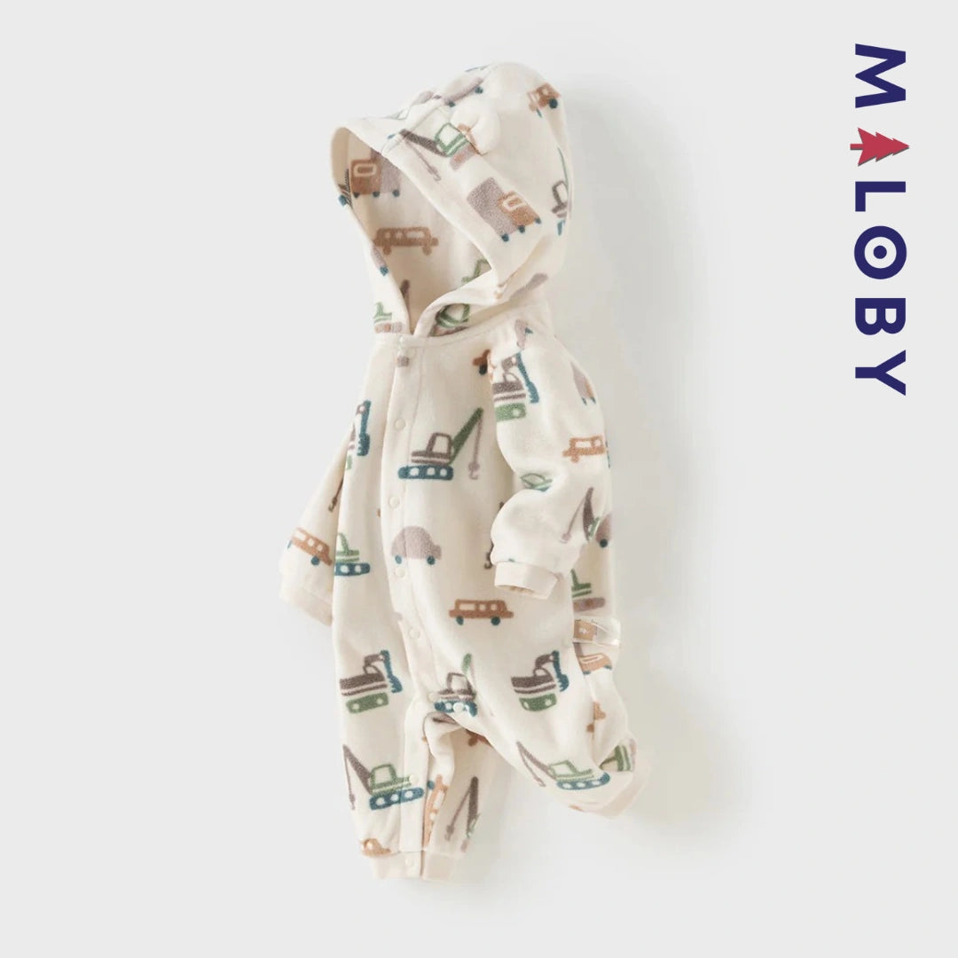 Combinaison longue à capuche motif imprimée