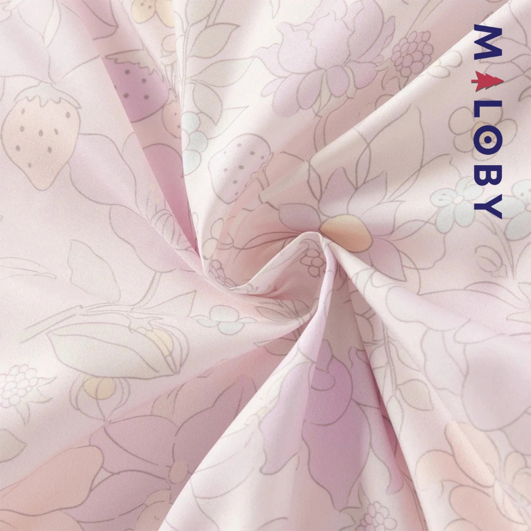 Veste mi-saison imprimé floral enfant fille- Rose