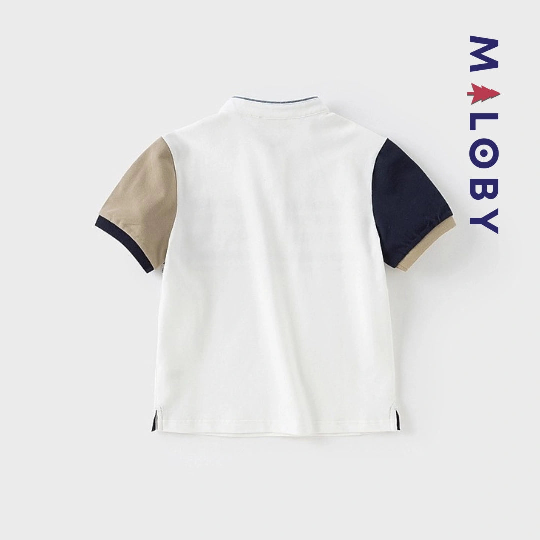 Polo col Mao enfants garçon - Blanc