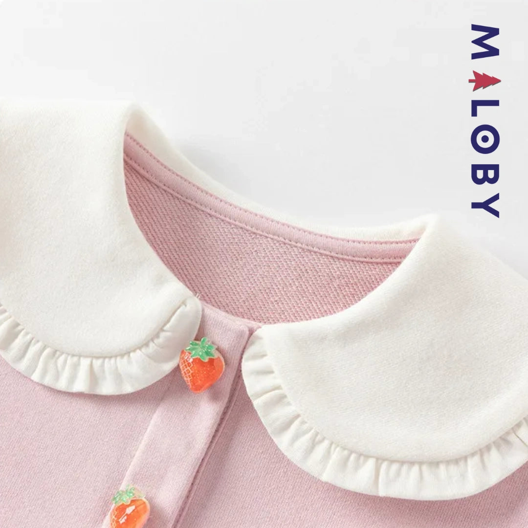 Ensemble 2 pièces blouse + Legging enfant fille- Rose