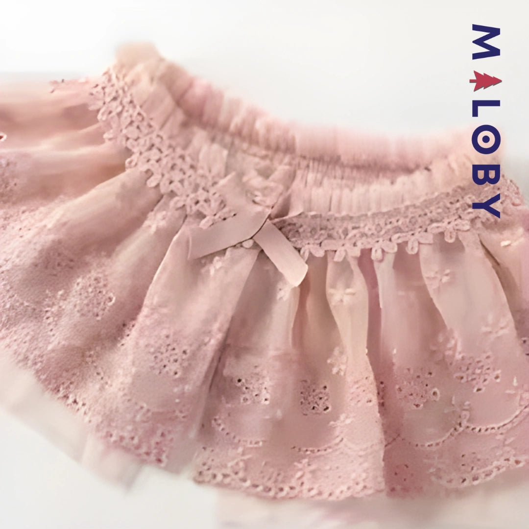 Robe cérémonie style anglais enfant fille -rose