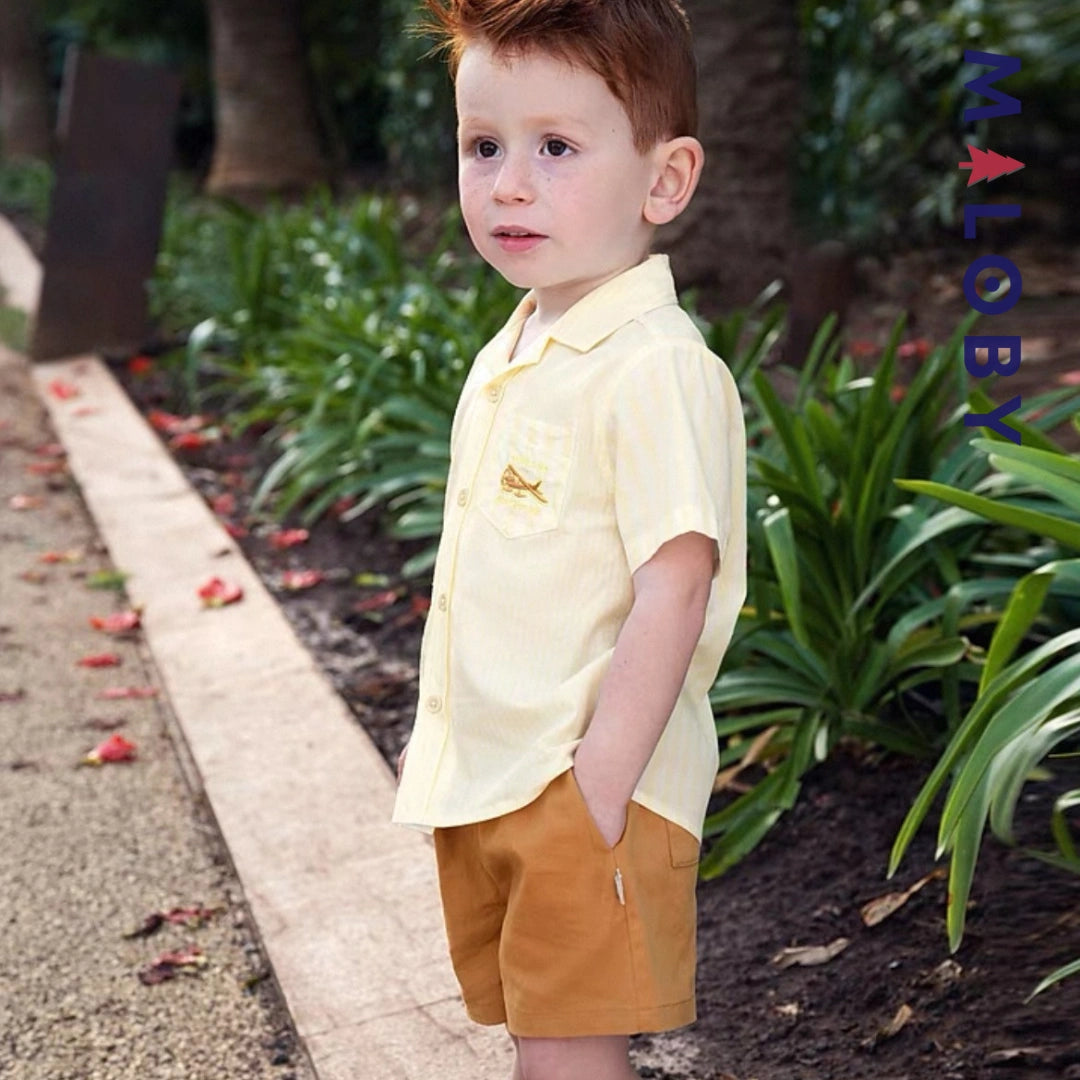 Ensemble Été 2 Pièces chemise+short - Jaune