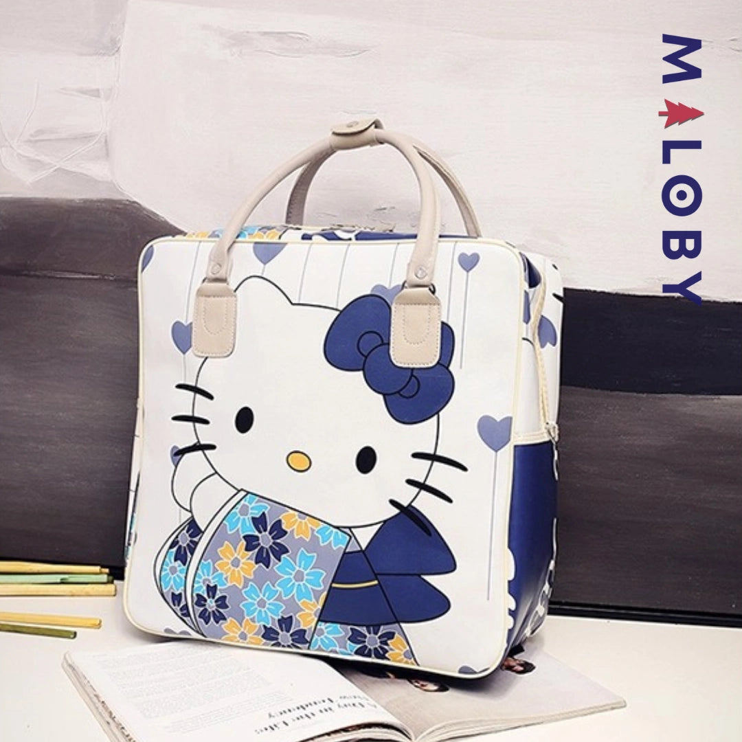 Sac multi-usage motif Hello Kitty - imprimé bleu