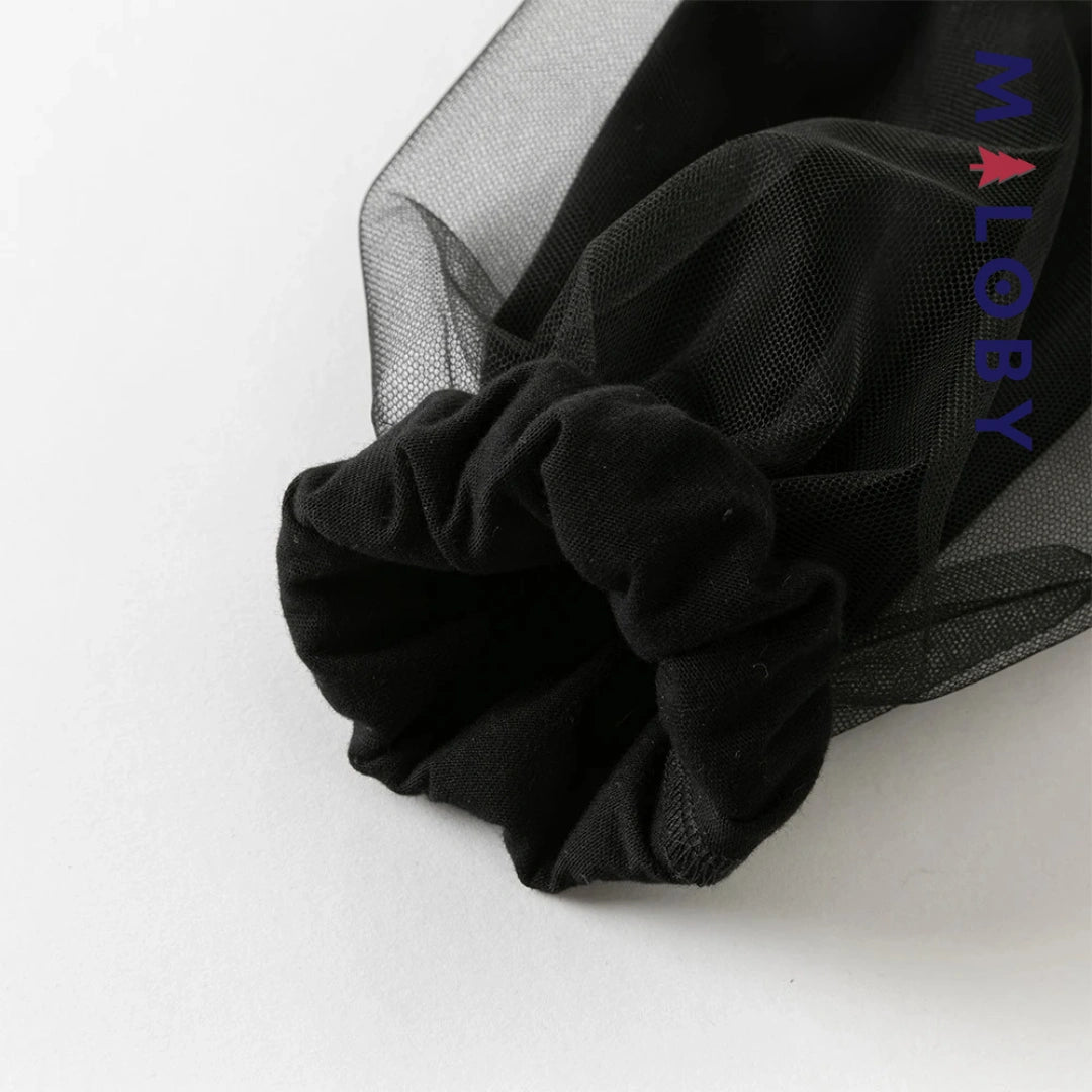 Robe cérémonie bi-matière enfant fille - noir