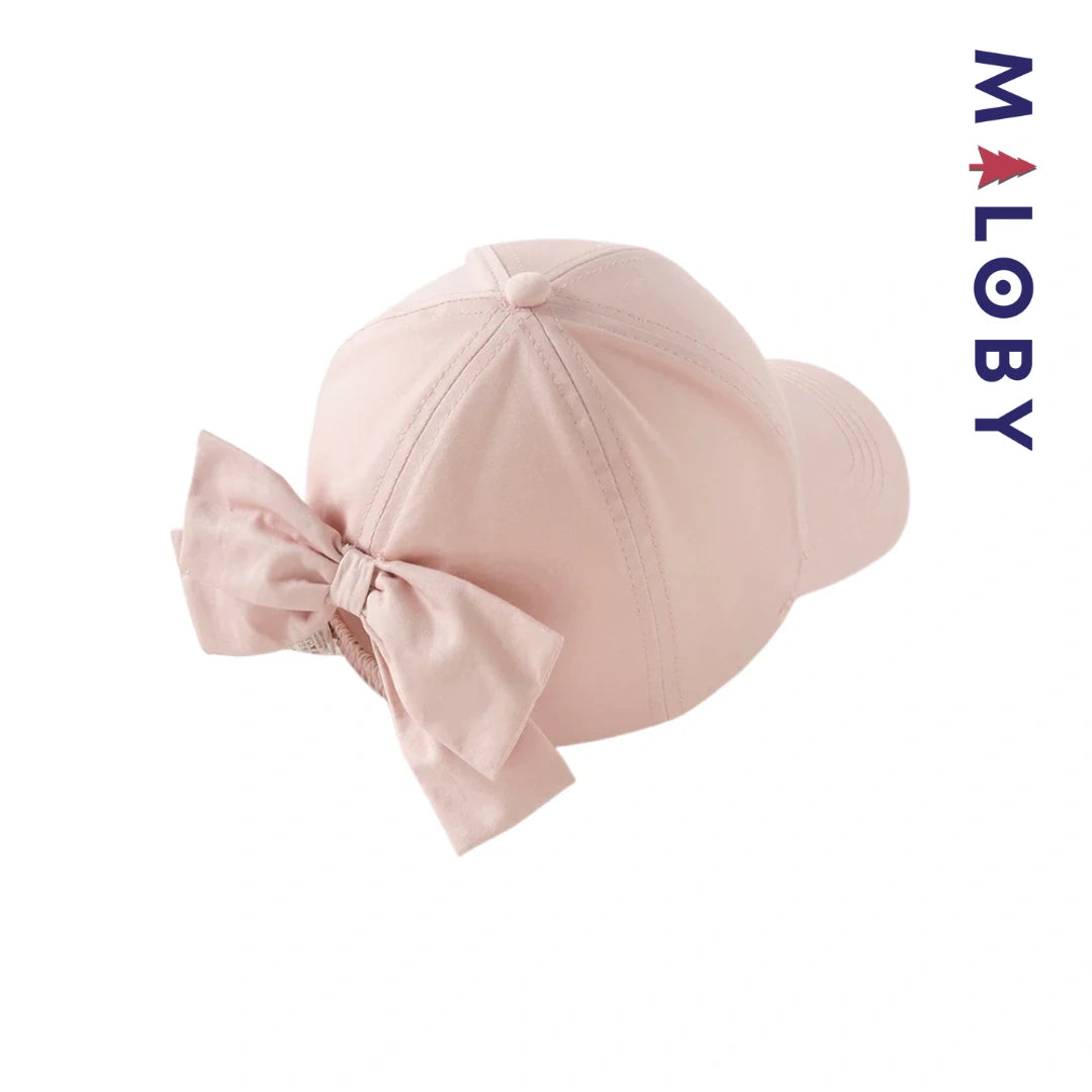 Casquette nœud fantaisie enfant fille -rose