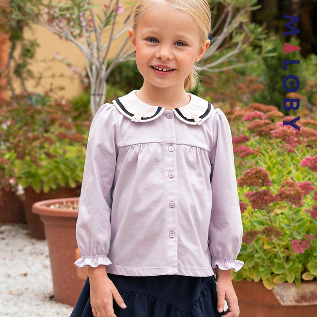 Ensemble Habillé Jupon + chemise enfant fille - violet/bleu -robes et ensembles pour filles, bébés et garcons - MALOBY
