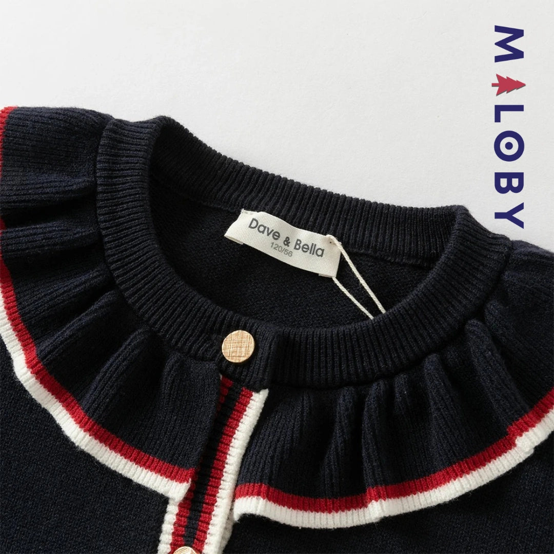 Ensemble jupe + Cardigan enfant fille- marine