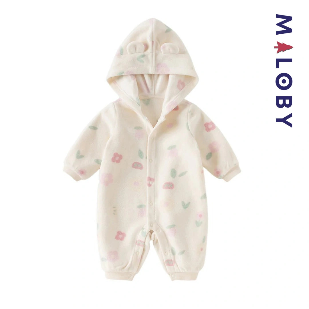 Combinaison longue à capuche motif imprimée