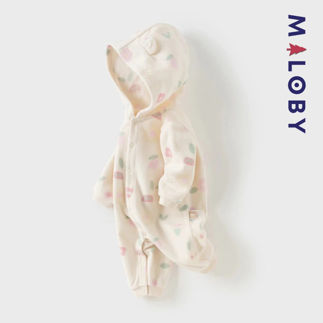 Combinaison longue à capuche motif imprimée
