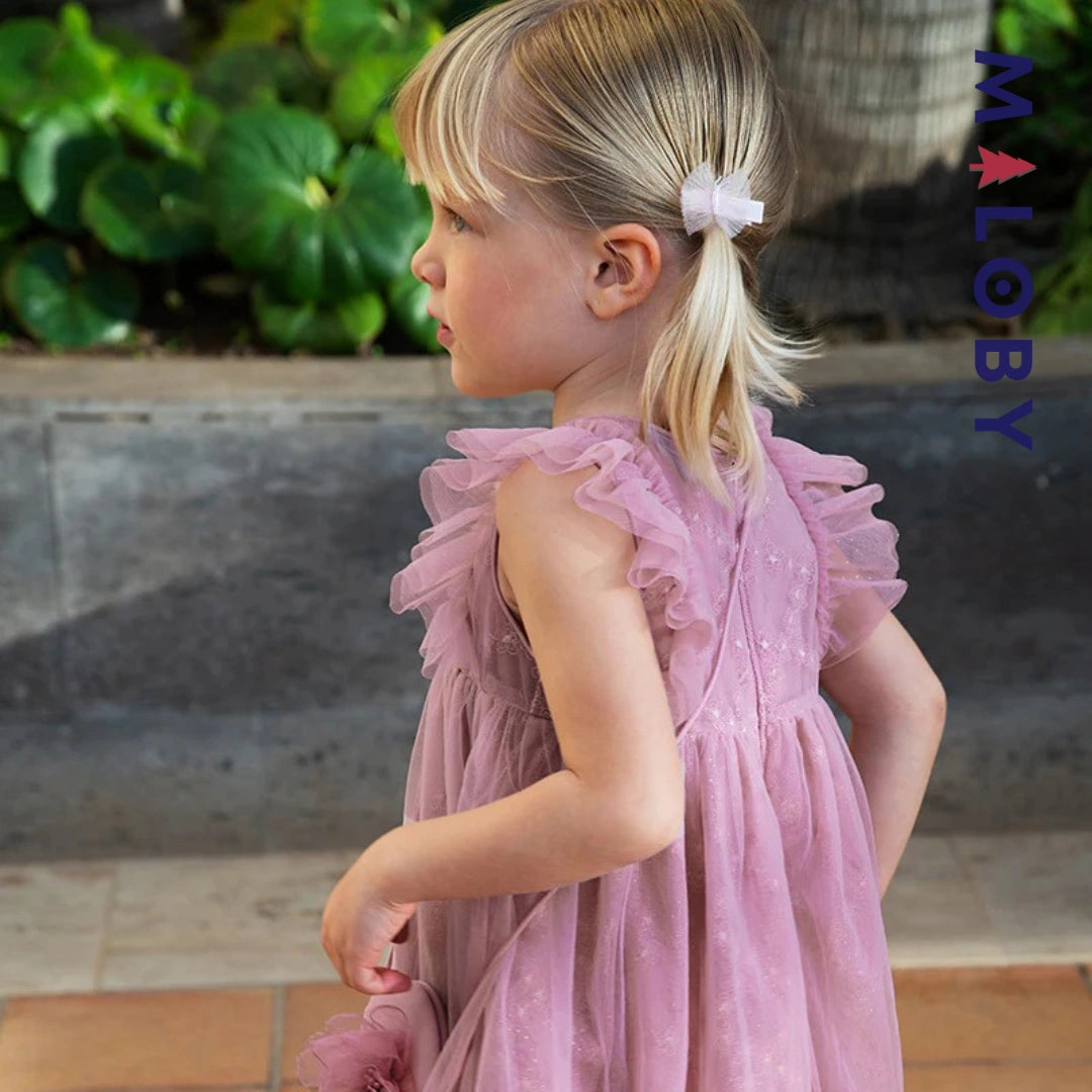 Ensemble Robe+sac pour cérémonie volontée en tulle - violet -robes et ensembles pour filles, bébés et garcons - MALOBY