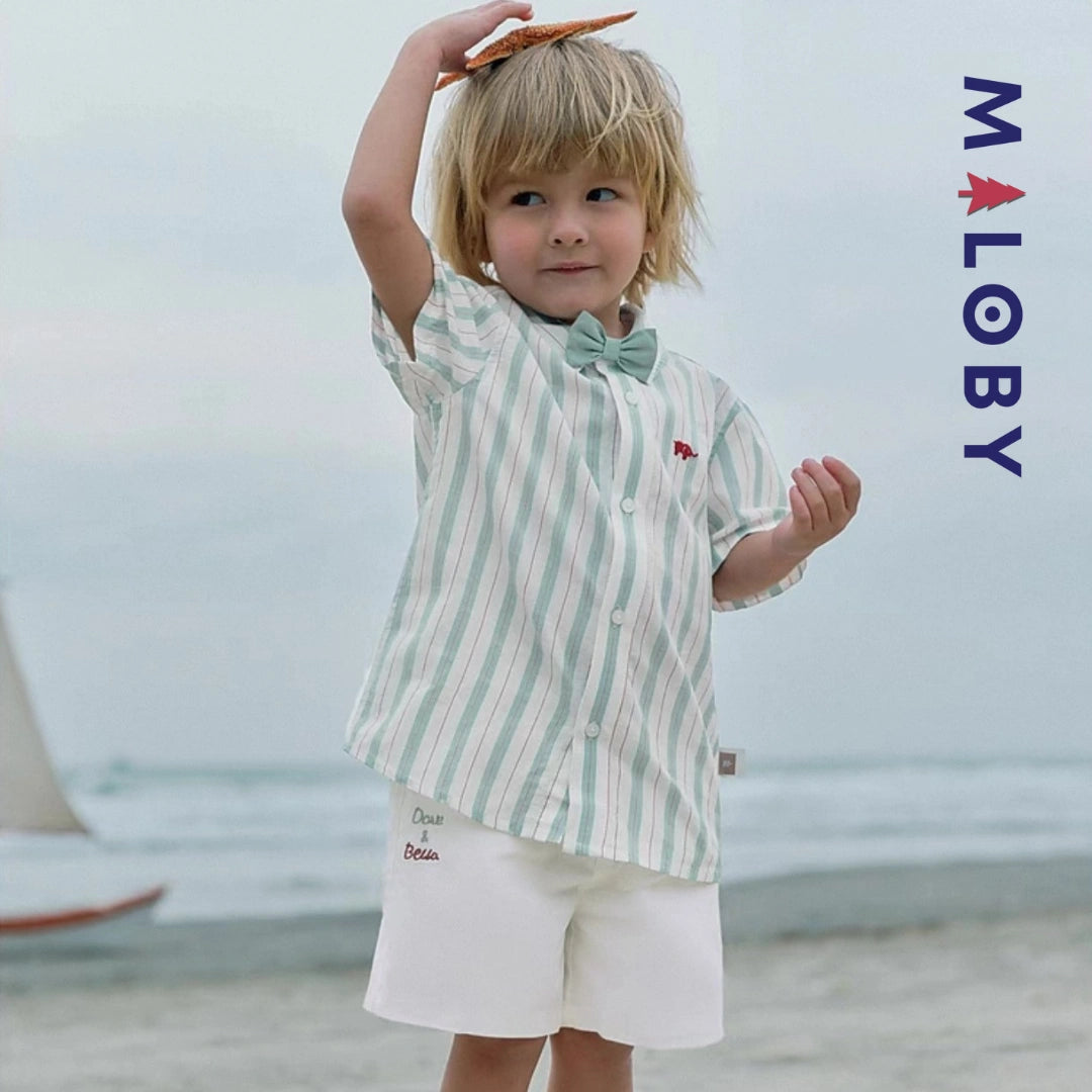 Ensemble cérémonie 2 pièces enfant garçon-rayé