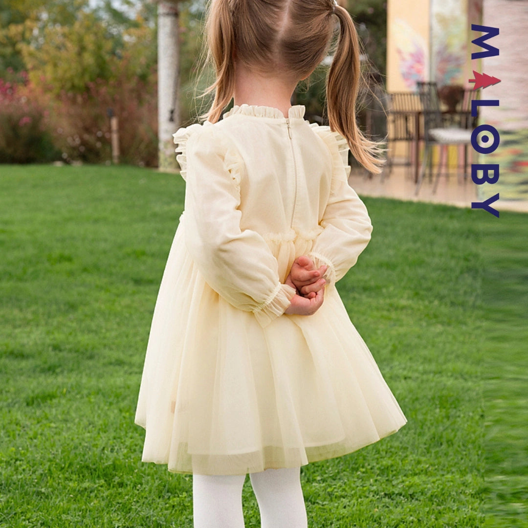 Robe de cérémonie en tulle - rose/jaune -robes et ensembles pour filles, bébés et garcons - MALOBY