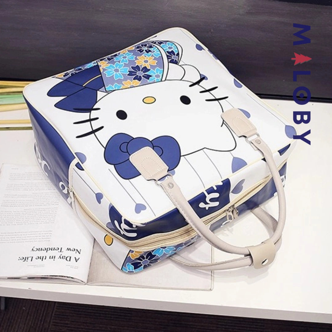 Sac multi-usage motif Hello Kitty - imprimé bleu