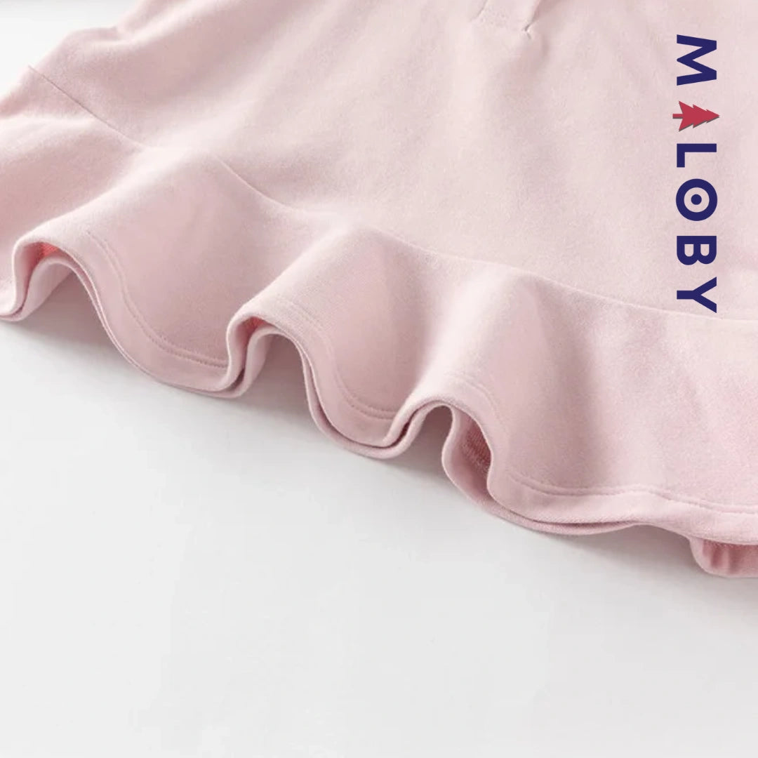 Ensemble 2 pièces blouse + Legging enfant fille- Rose