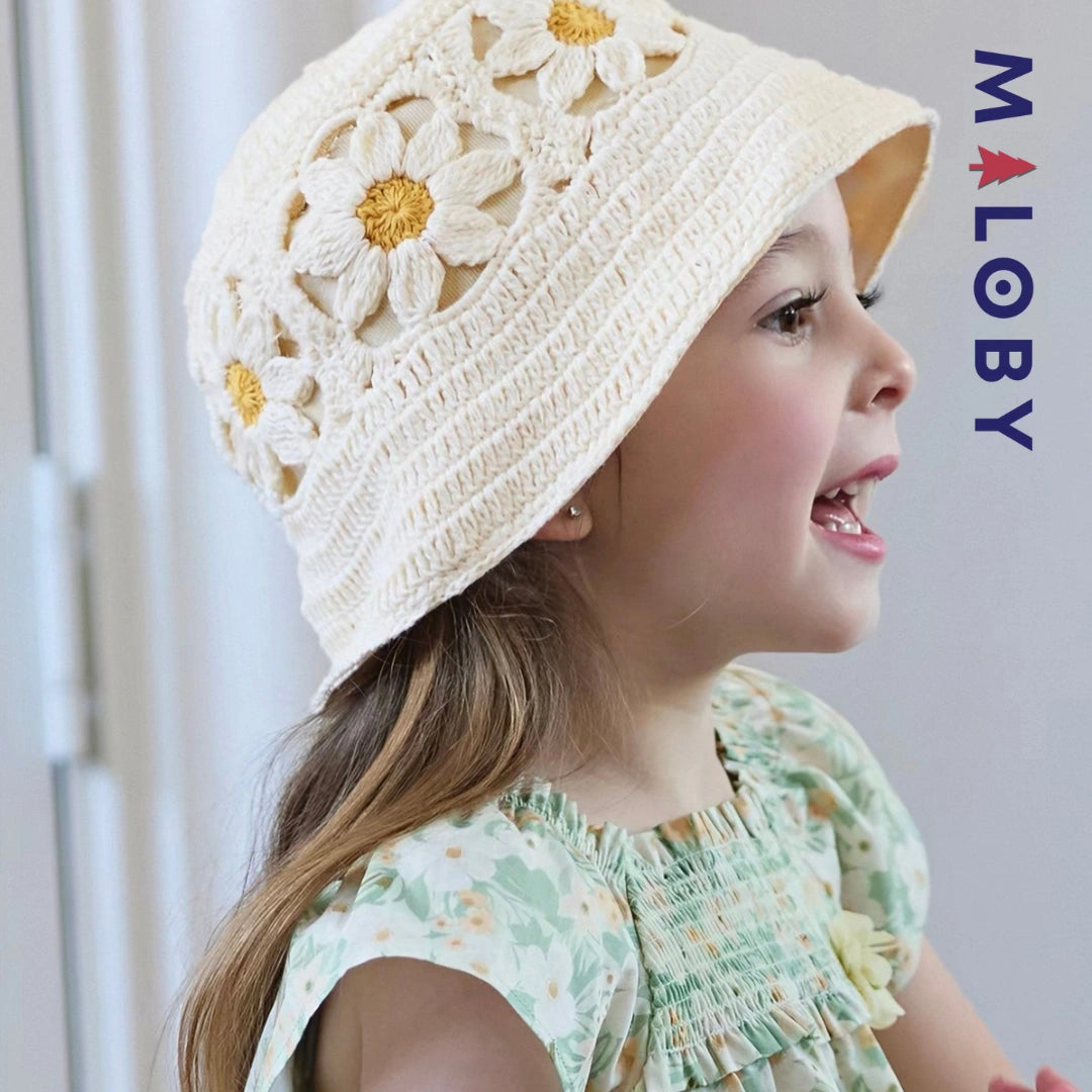 Bob en pur coton enfant fille -Beige