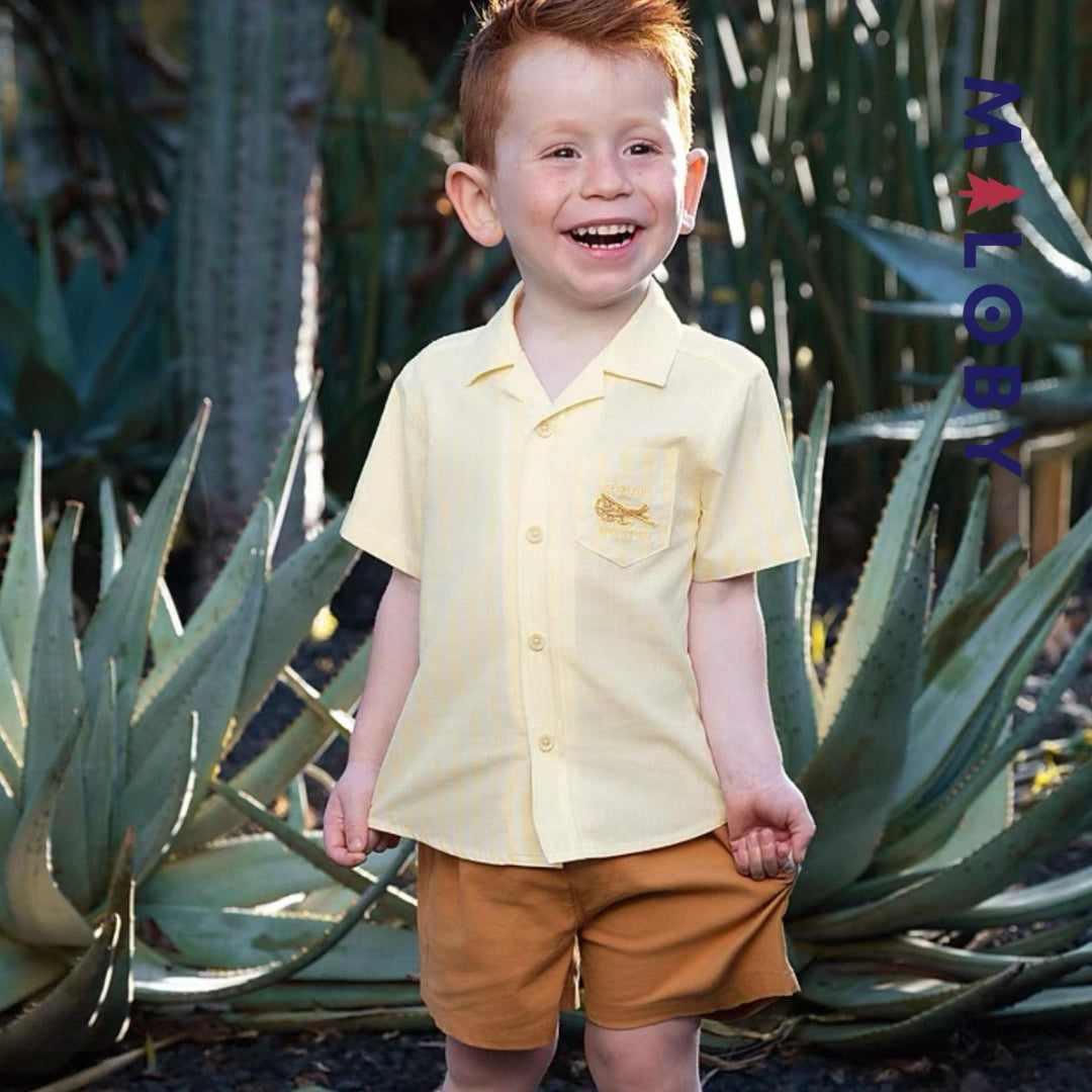 Ensemble Été 2 Pièces chemise+short - Jaune