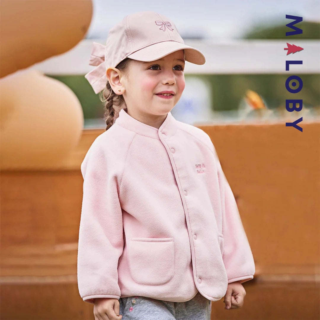 Casquette nœud fantaisie enfant fille -rose