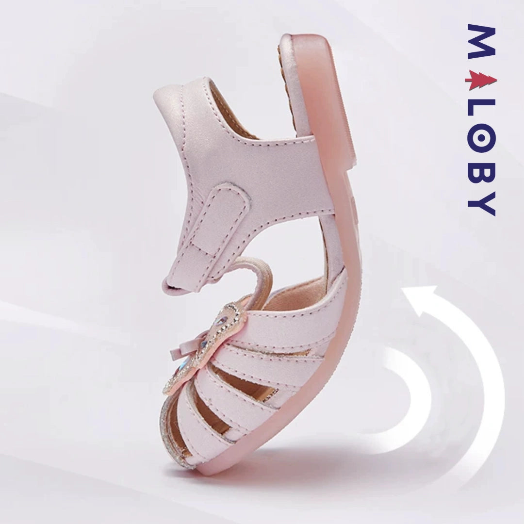 Sandales fermées enfant fille - rose -robes et ensembles pour filles, bébés et garcons - MALOBY
