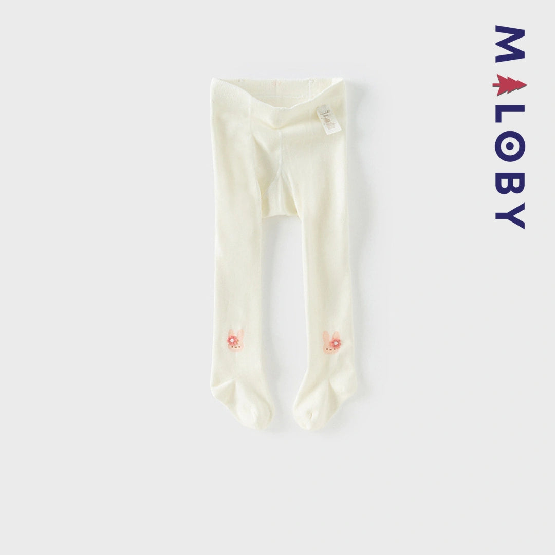 Collant épais motif fantaisie enfant fille- beige/gris -robes et ensembles pour filles, bébés et garcons - MALOBY