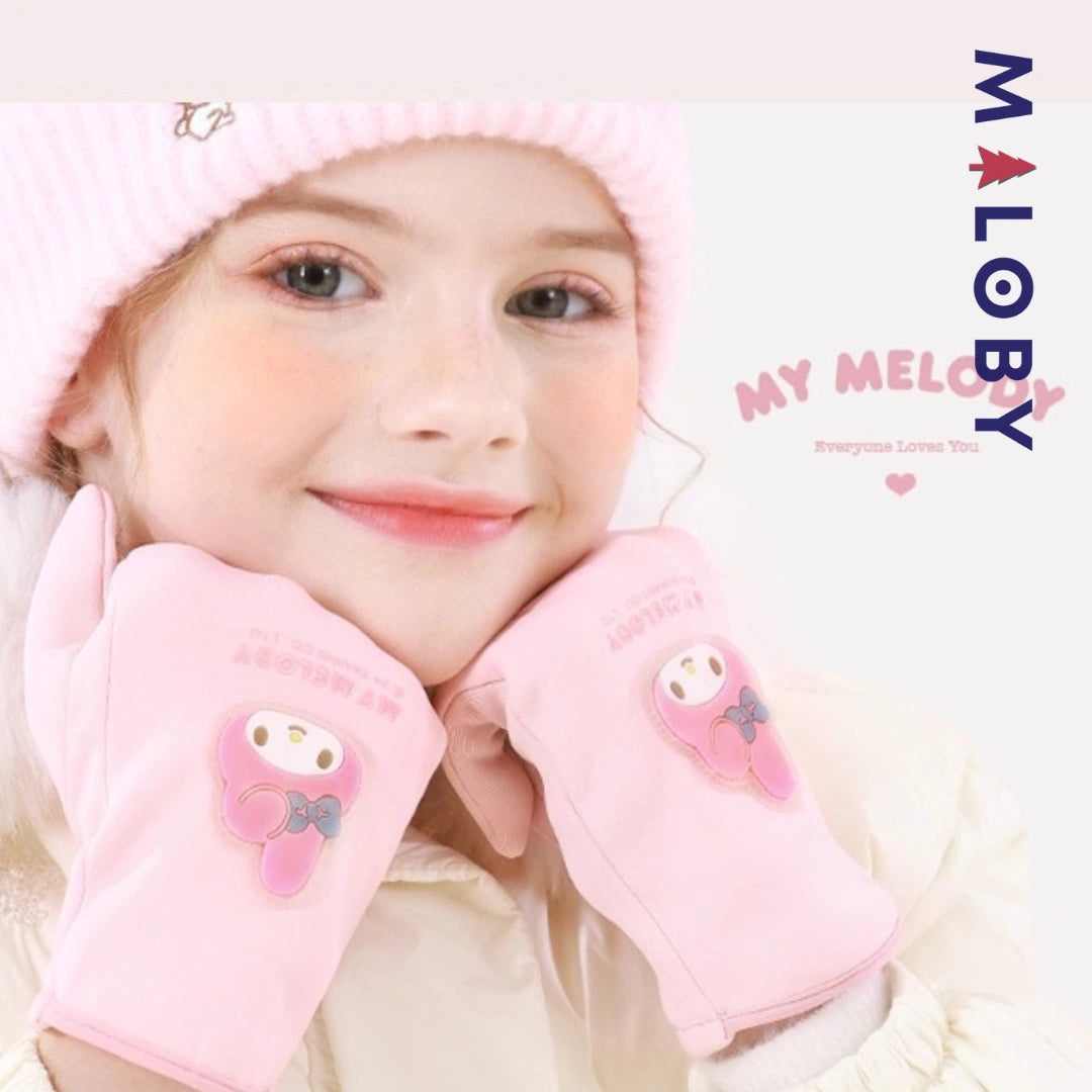 Gants style my melody enfant fille -Rose