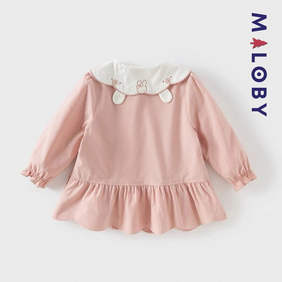 Trench à col fantaisie enfant fille- Rose