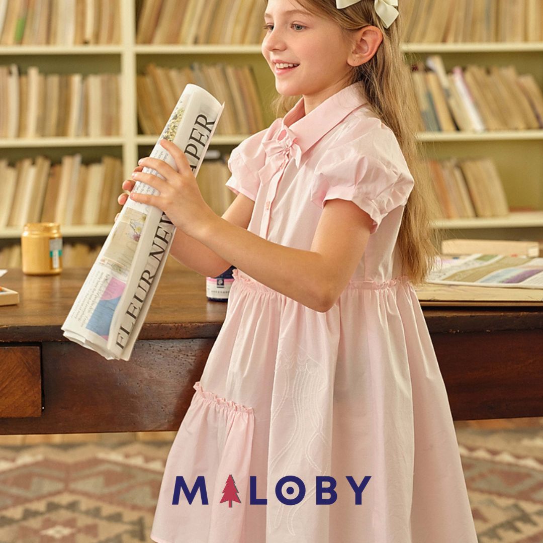 Robe chemise enfant fille - Rose -robes et ensembles pour filles, bébés et garcons - MALOBY