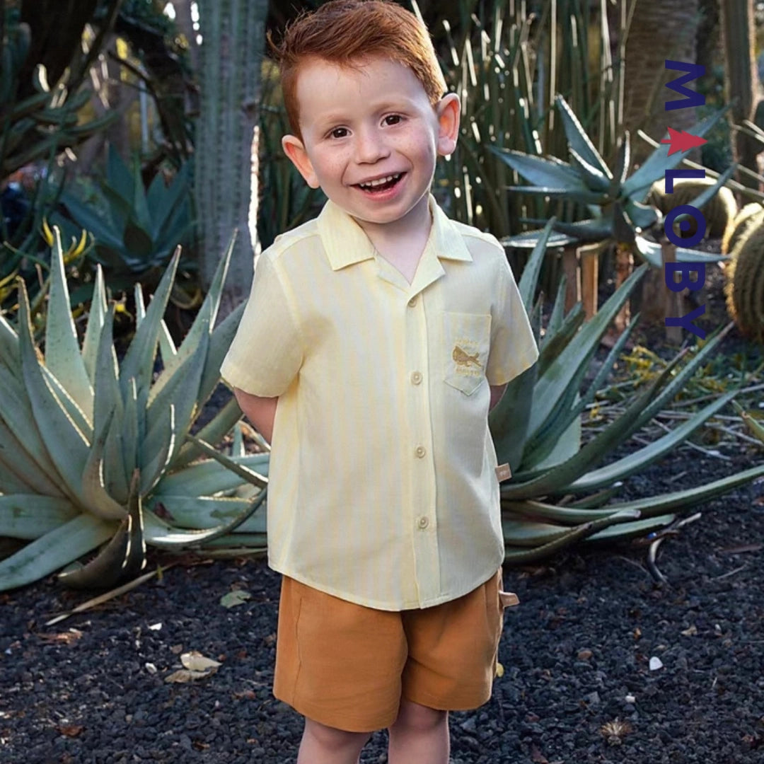 Ensemble Été 2 Pièces chemise+short - Jaune