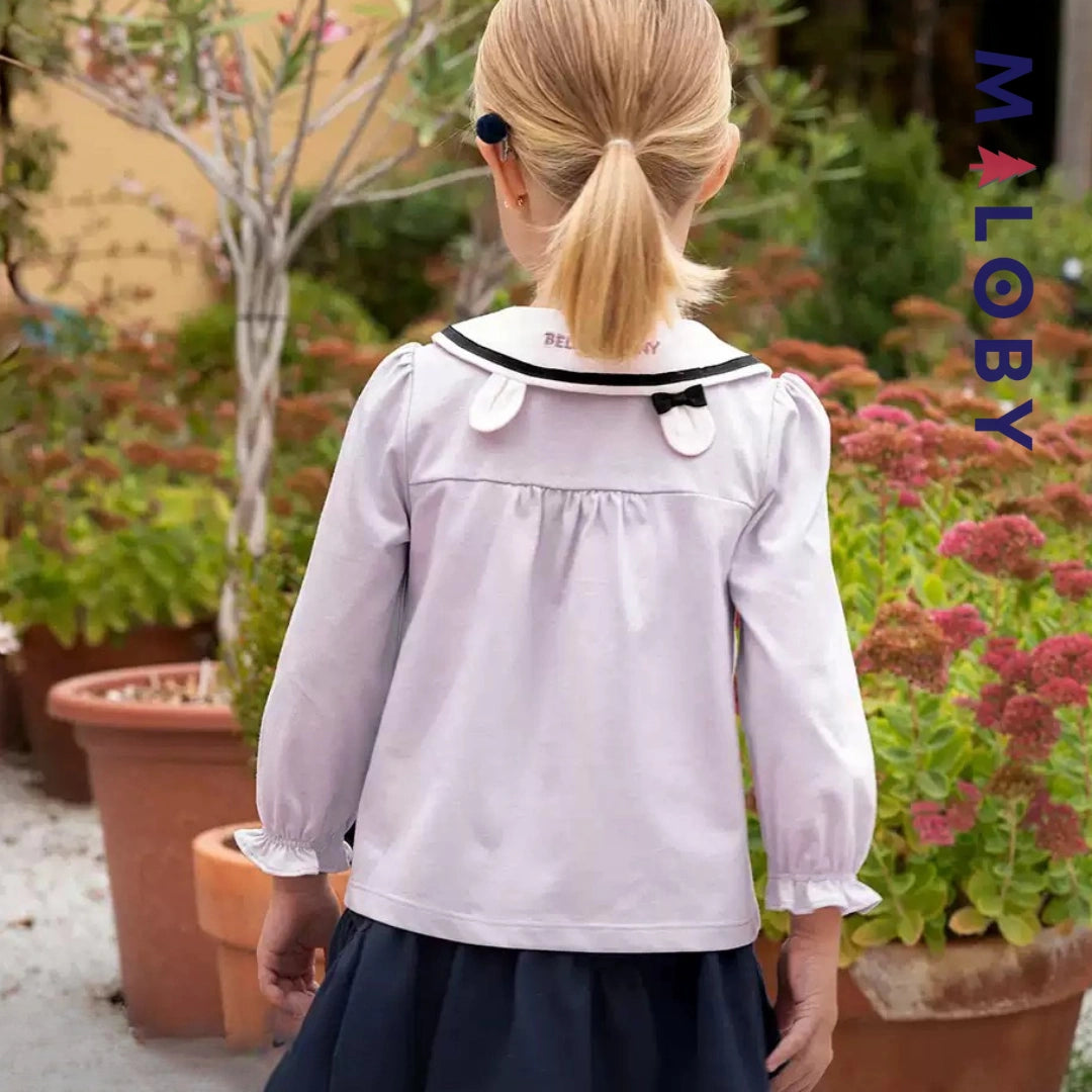 Ensemble Habillé Jupon + chemise enfant fille - violet/bleu -robes et ensembles pour filles, bébés et garcons - MALOBY