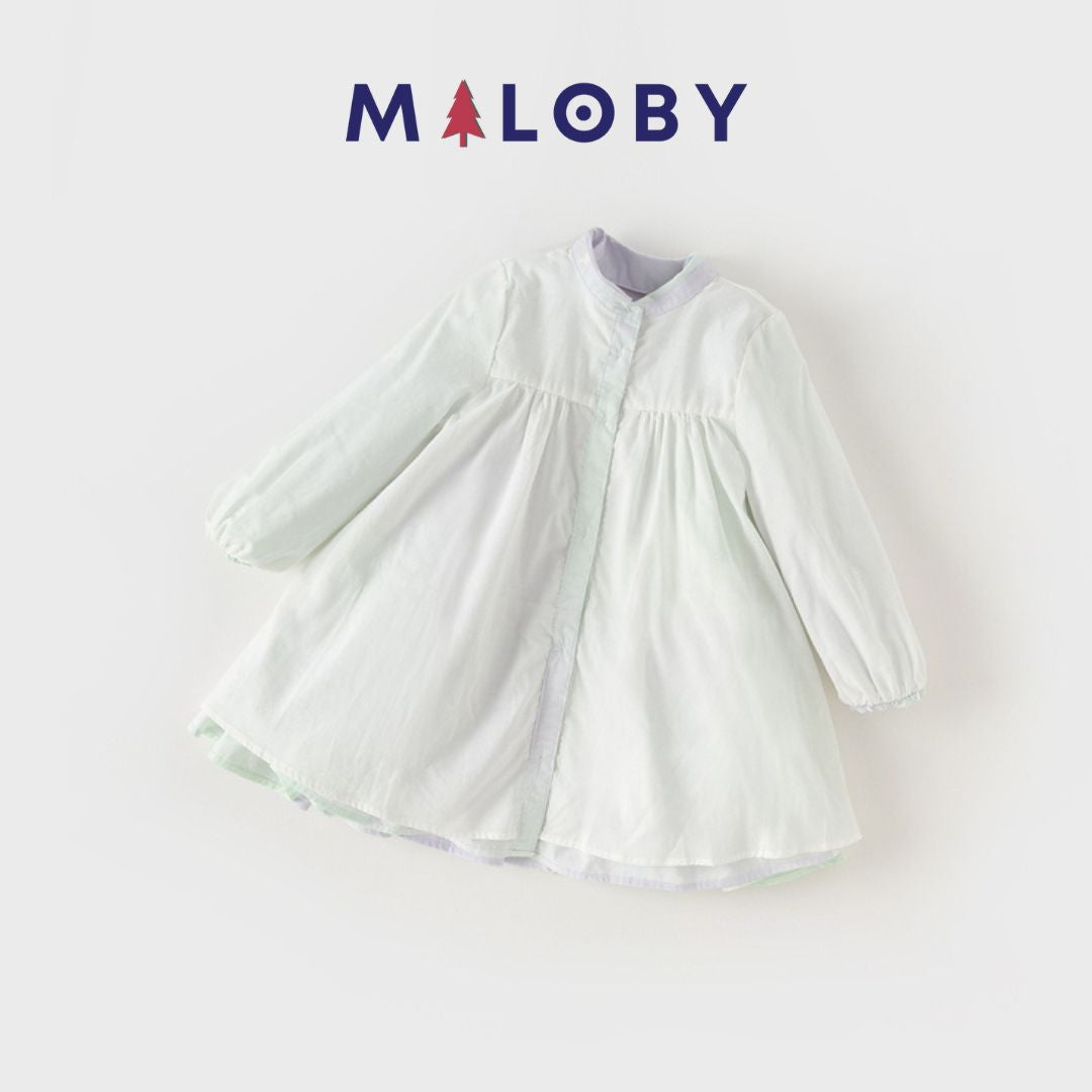 Robe chemise tissu Drapé - Fille -robes et ensembles pour filles, bébés et garcons - MALOBY